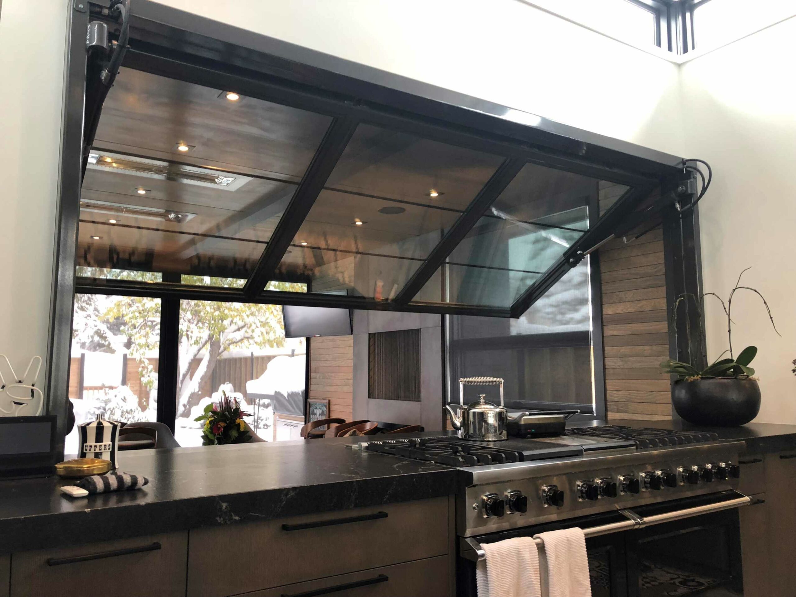 Kitchen to patio 12' x 6' PLift glass wall 1 Oct 18